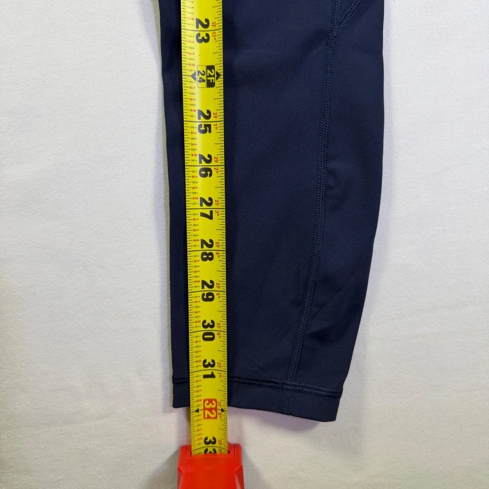 Lululemon Speed Up High Rise Crop 21 Navy Blue Running Leggings Pockets Size 2‎
